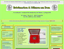 Tablet Screenshot of muenzen-am-dom.de